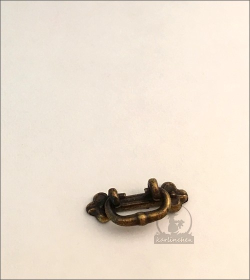 Miniatur Schubladengriff, antike Optik