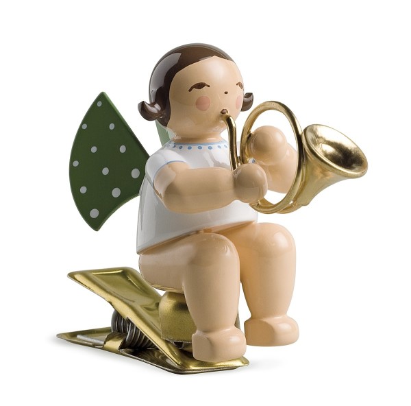 angel with french horn on clip