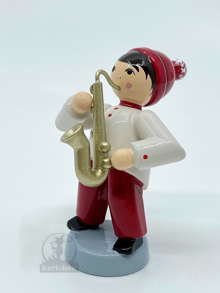 Wintermusikant | Junge mit Saxofon