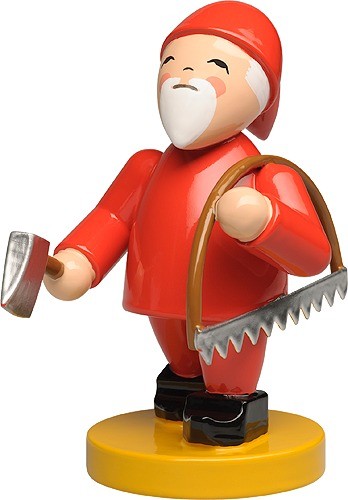 Gnome with Bow Saw and Axe