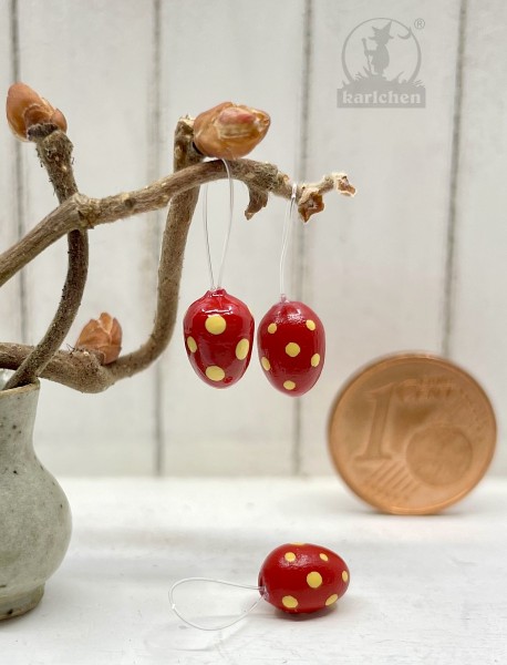 3 miniature hanging Easter eggs | 7 mm