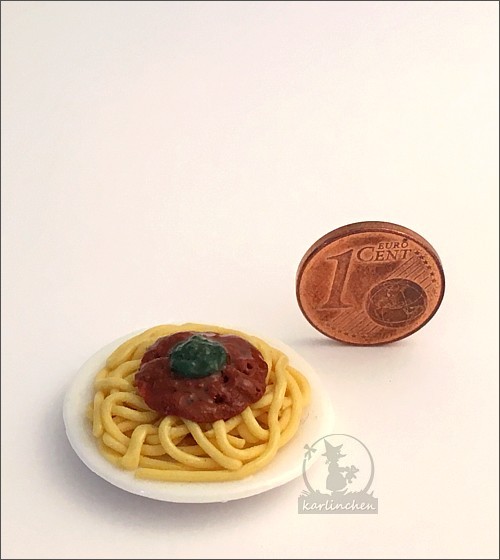 Teller mit Spaghetti