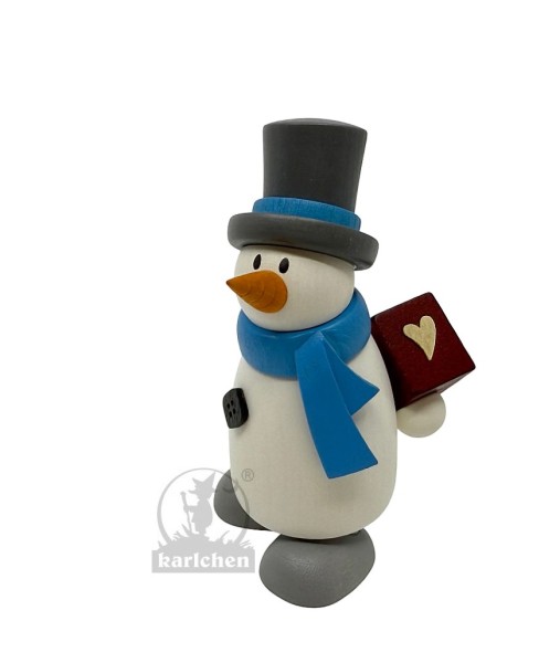 Snowman Fritz with gift
