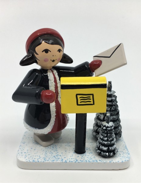Weihnachtspost - Mädchen am Briefkasten