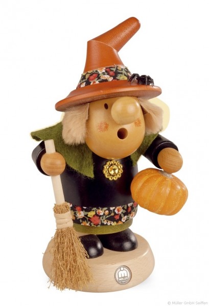 Halloween Witch with Pumpkin - Incense Smoker / Müllerchen®
