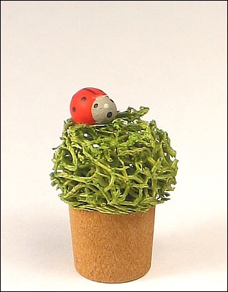 Flower pot with ladybird